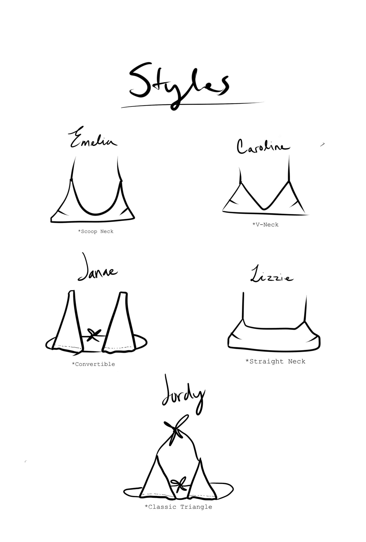 Meyli, Swim by Em, Bikini Top Style Options